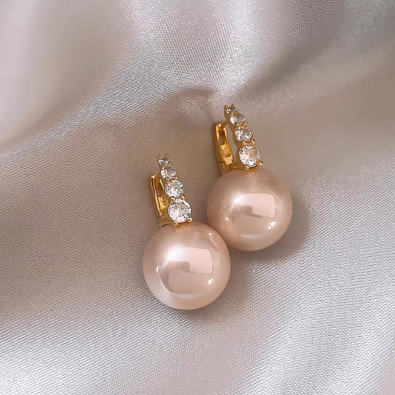 Premium S925 Sterling Silver Pearl Stud Earrings for Women