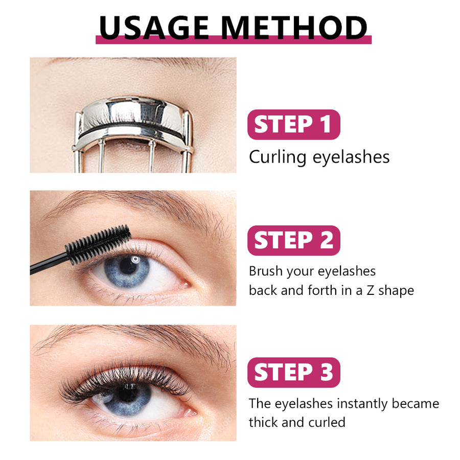 4D Big Eye Mascara - Waterproof Curling Wand for Stunning Lashes