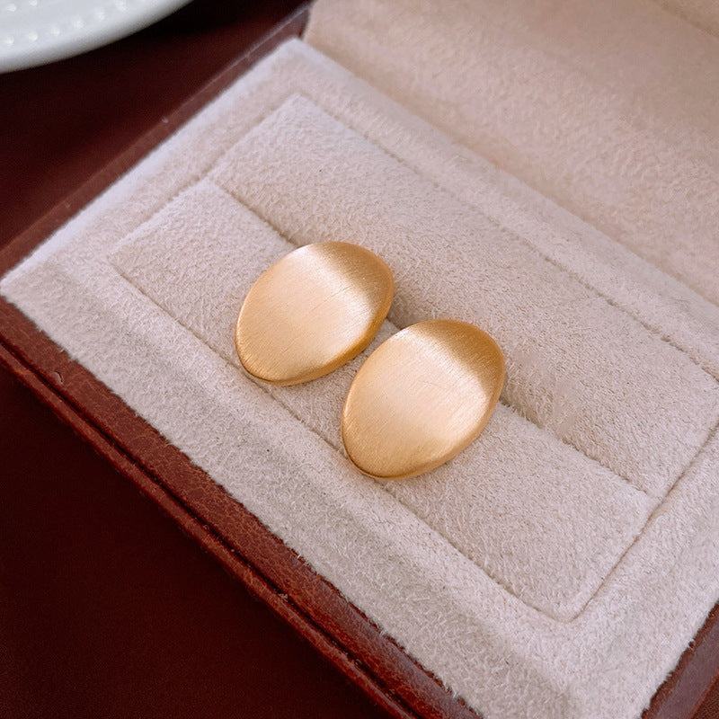 Minimalist Brushed Metal Earrings for Women - Fashion Jewelry
