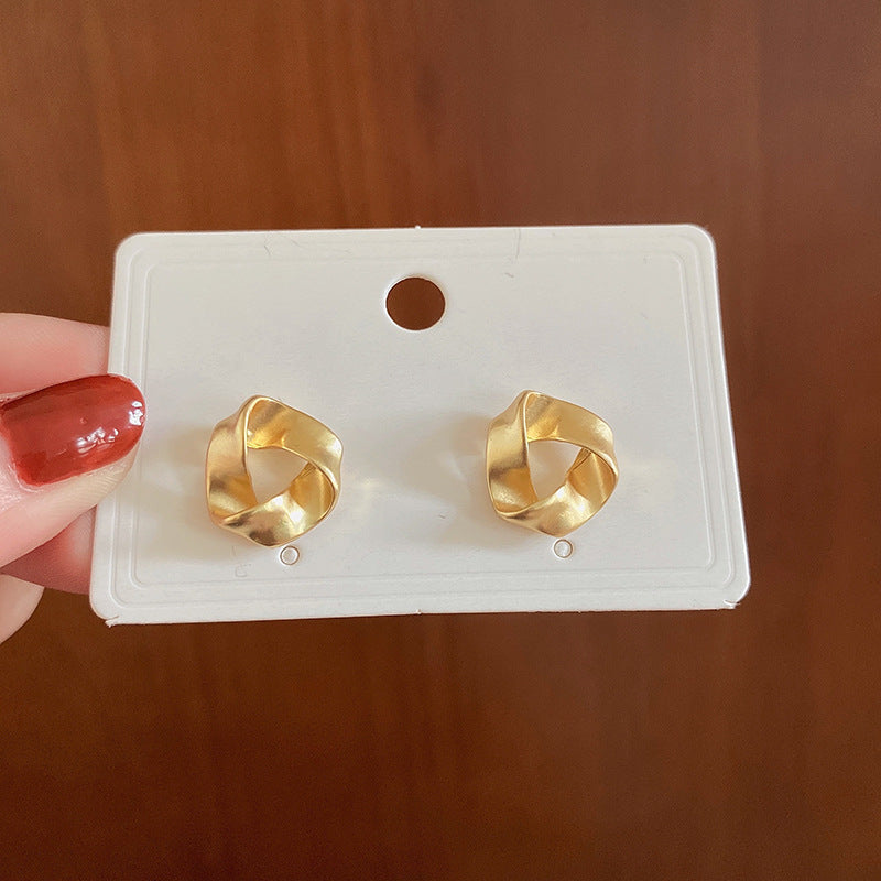 Minimalist Brushed Metal Earrings for Women - Fashion Jewelry