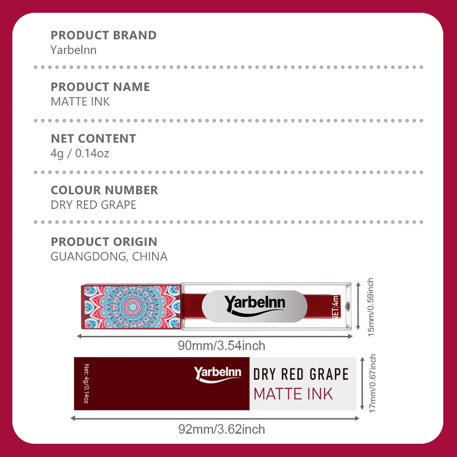 Yarbelnn Matte Velvet Liquid Lipstick - Long Lasting Lip Tint