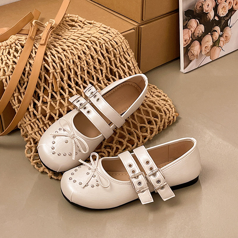 French Retro Rivet Mary Jane Flats for Women - 2026 Spring Style