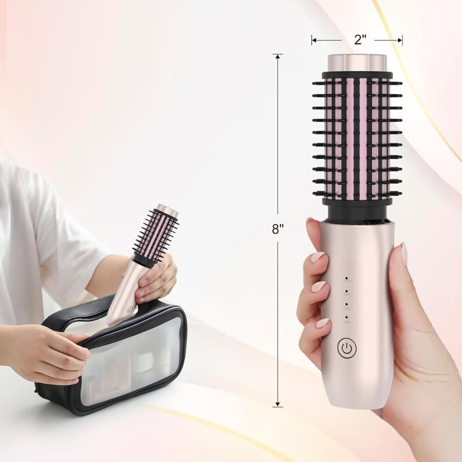 Rose Gold Hair Straightening Brush - Detangling Brush for Daily Use