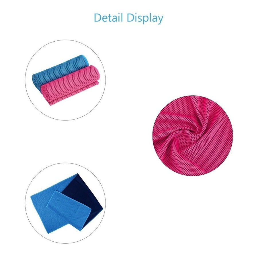 Set Of 2 Cooling Towels - Sky Blue & Magenta for Yoga
