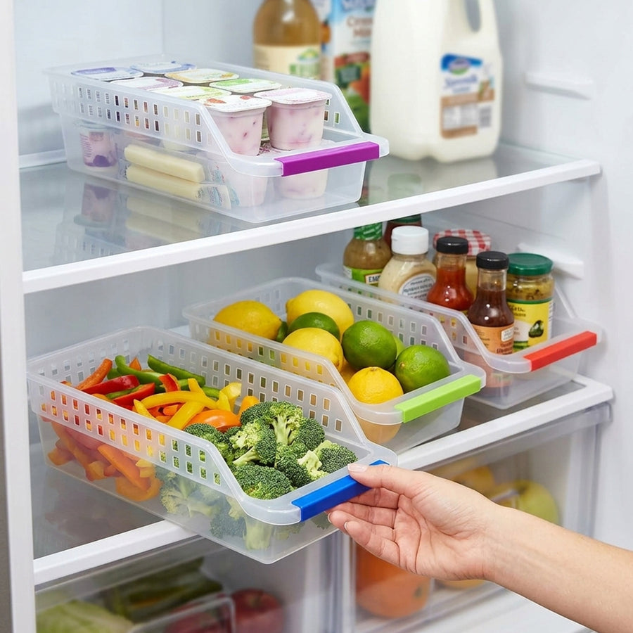 10-Piece Refrigerator Organizer Set – Drawers & Mats for Kitchen