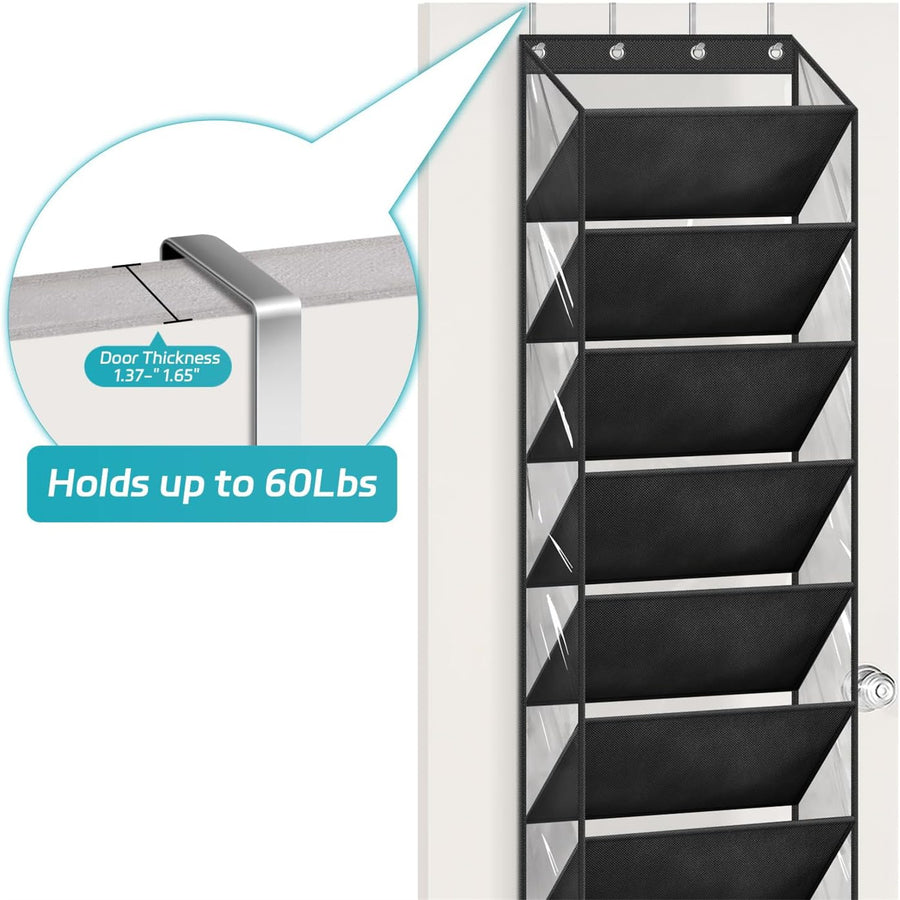 Space-Saving 10-Compartment Door Shoe Organizer