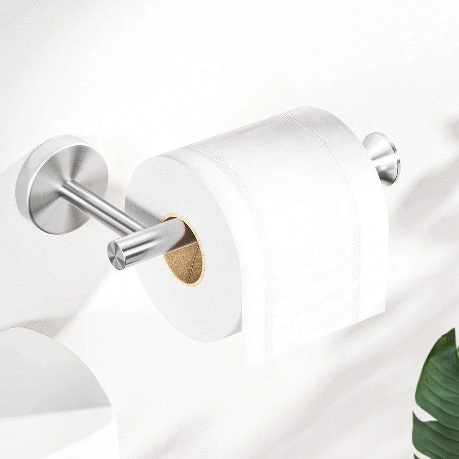 Toilet Paper Holder With Adhesive Pad - Practical Bathroom Storage