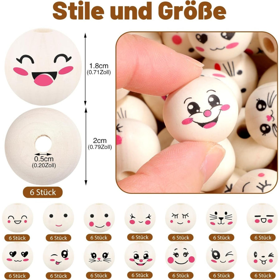 150 Wooden Beads with Holes for DIY Jewelry Making & Crafts