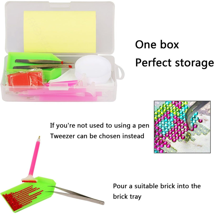 Diamond Painting Kit with Tweezers and Complete Accessories