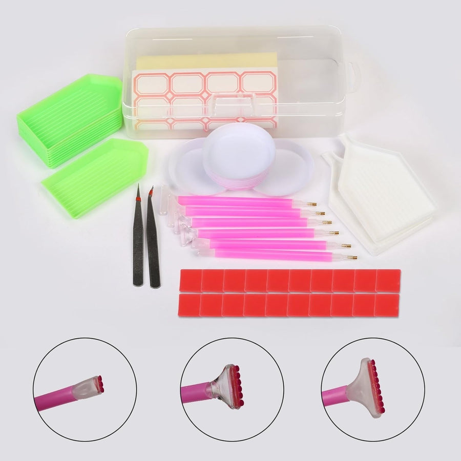 Diamond Painting Kit with Tweezers and Complete Accessories