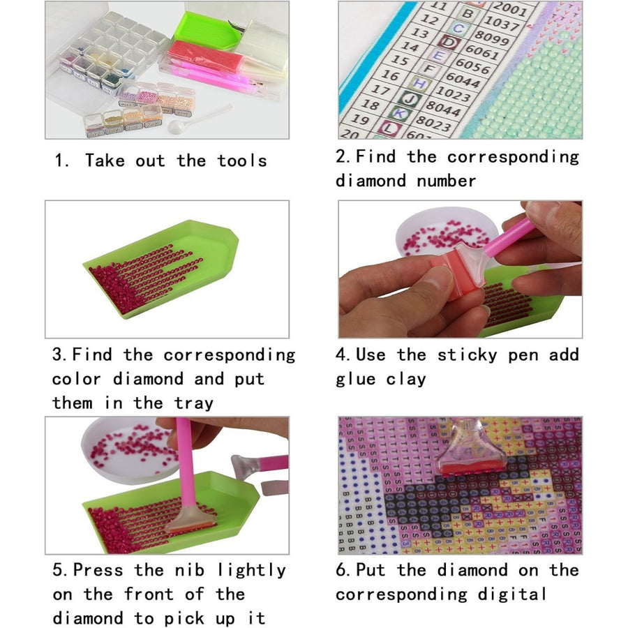 59-Piece Diamond Painting Tool Set with Tweezers & More