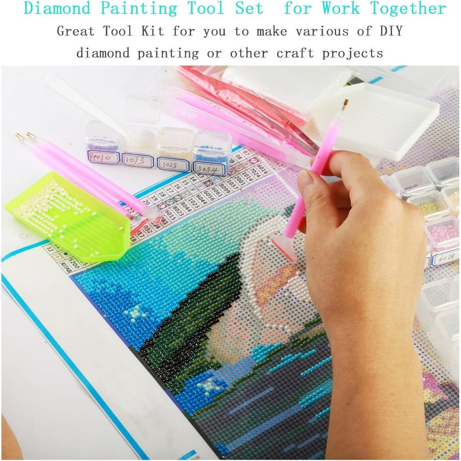 59-Piece Diamond Painting Tool Set with Tweezers & More