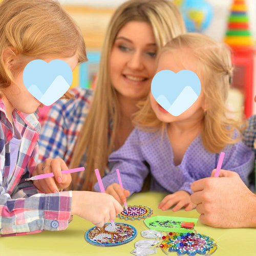 13-Piece Diamond Painting Suncatcher Craft Set with Strings