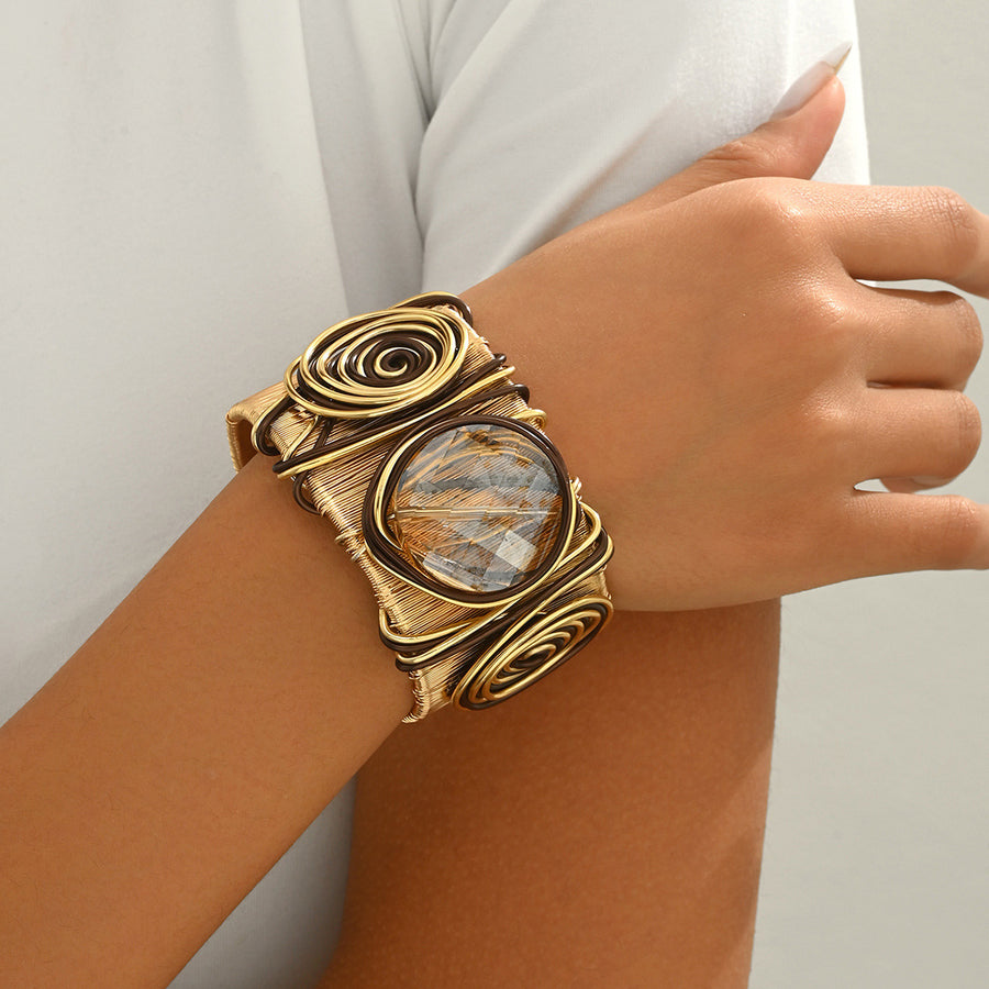 Elegant Bangle for Women - Unique Threaded Design