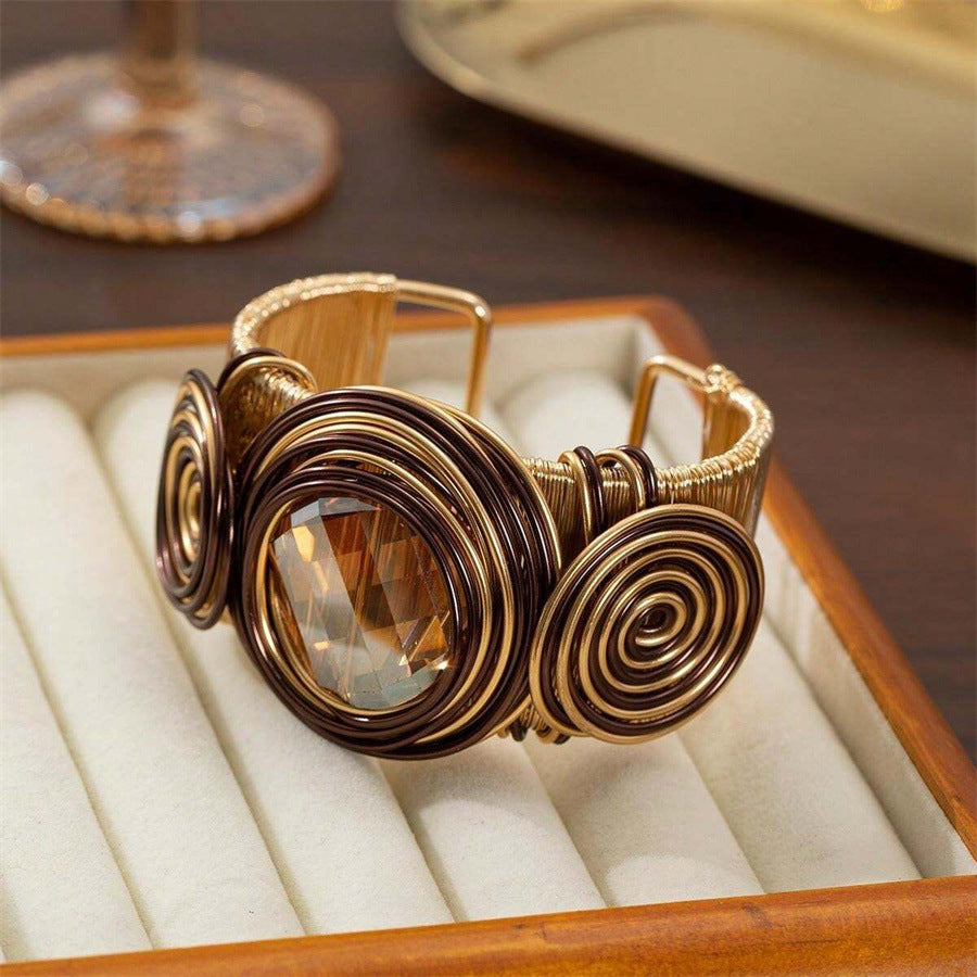 Elegant Bangle for Women - Unique Threaded Design