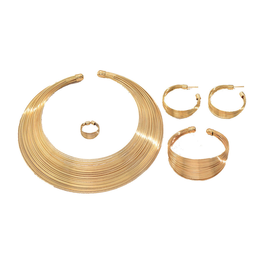 Choker & Adjustable Bangle Jewelry Set for Women