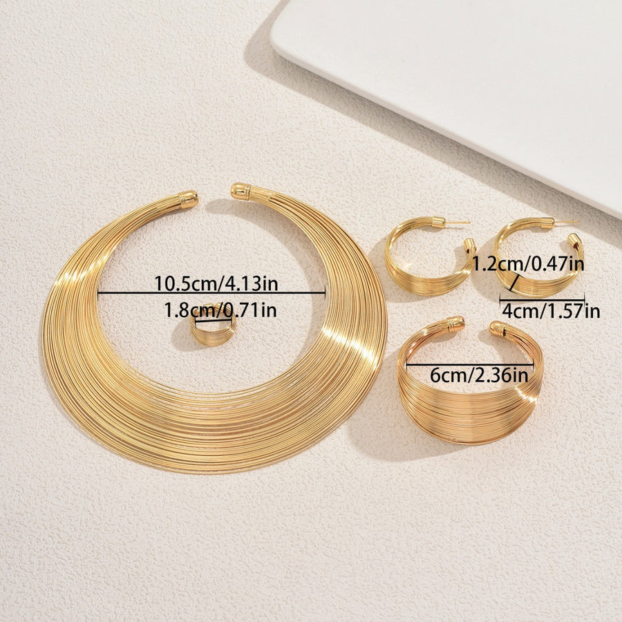 Choker & Adjustable Bangle Jewelry Set for Women