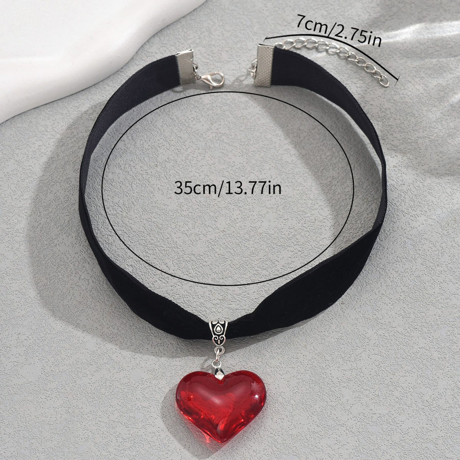 Fashion OL Choker Necklace for Women - Y2K Heart Design
