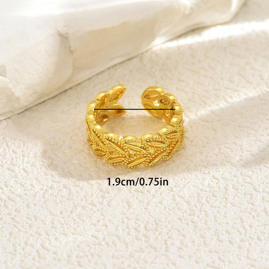 Elegant Adjustable 18K Gold Plated Women Ring - Jewelry Trend