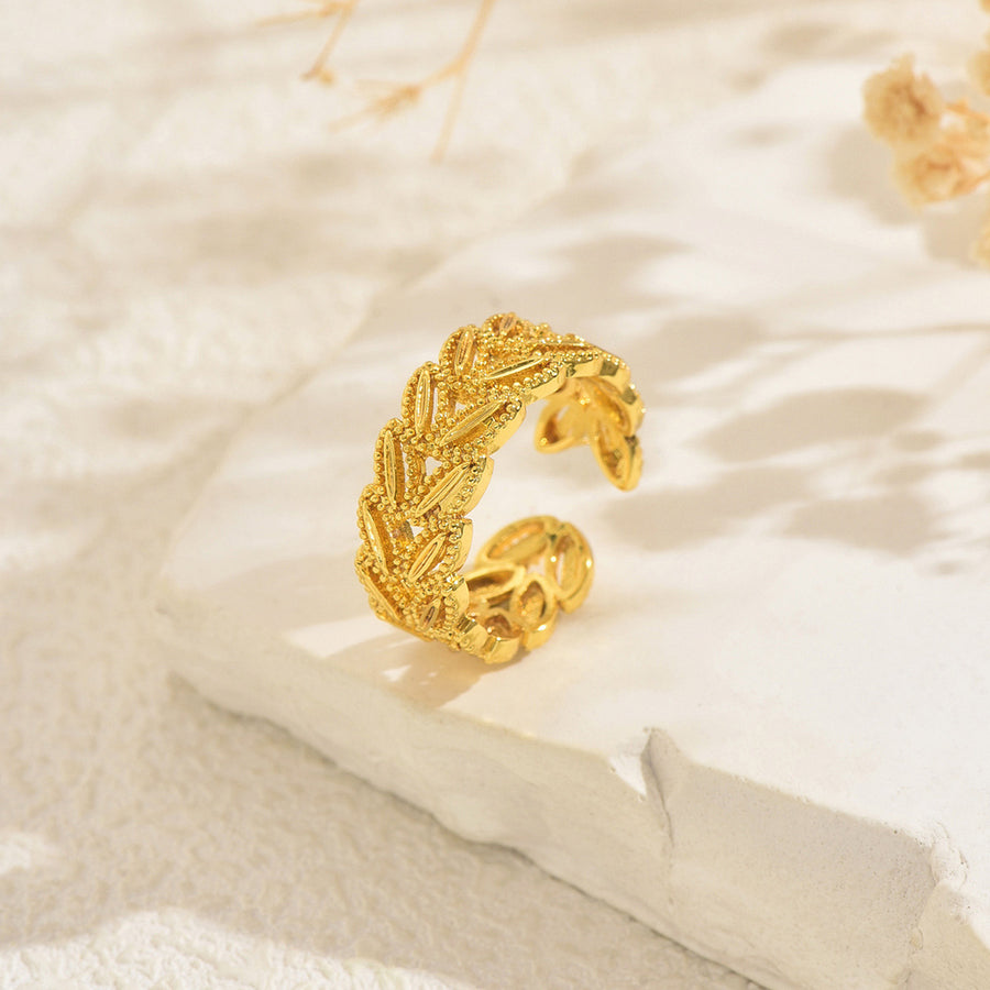 Elegant Adjustable 18K Gold Plated Women Ring - Jewelry Trend