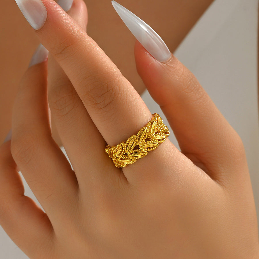Elegant Adjustable 18K Gold Plated Women Ring - Jewelry Trend