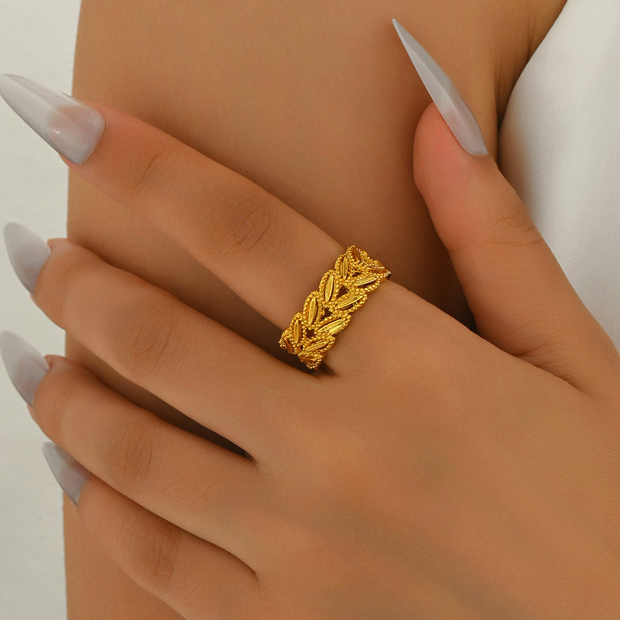 Elegant Adjustable 18K Gold Plated Women Ring - Jewelry Trend
