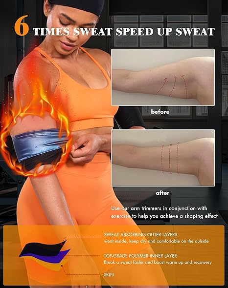 Women's Arm Trimmers Compression Sleeve Sweat Bands