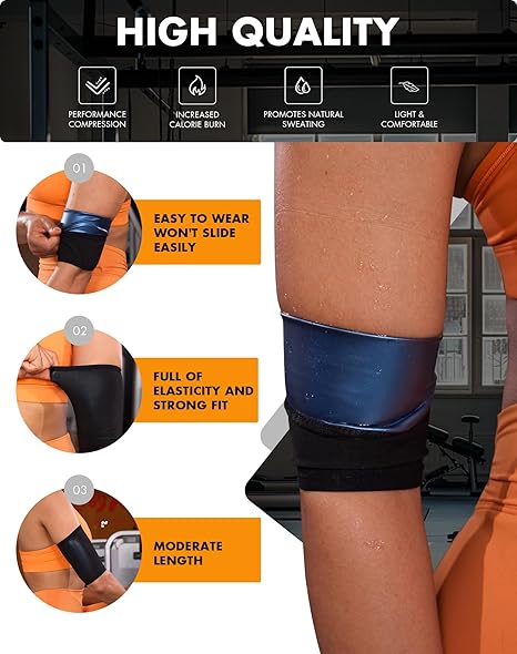 Women's Arm Trimmers Compression Sleeve Sweat Bands