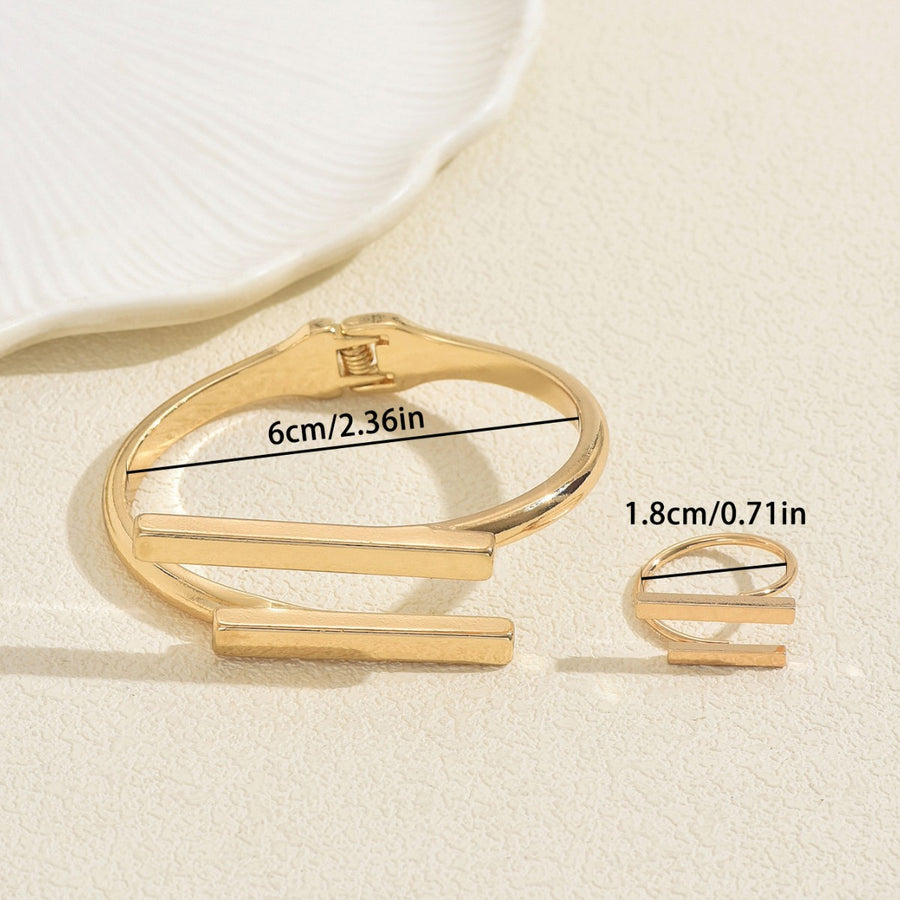 Cross-border Women Jewelry Set: Bangle & Luxury Ring