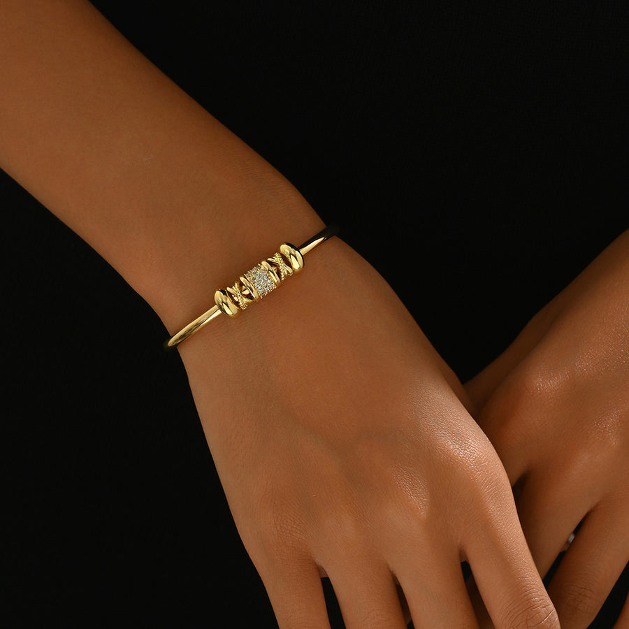 Minimalist Korean Style Women Bangle with Unique Design