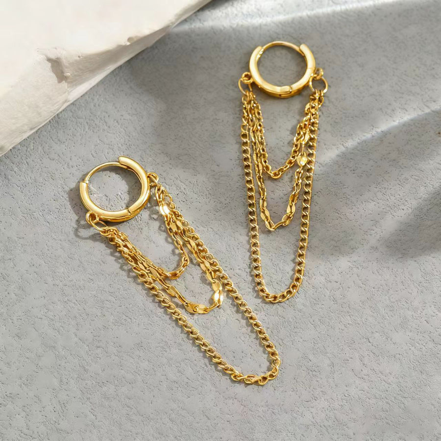 Cross-border European American Women Huggie Earrings - Jewelry