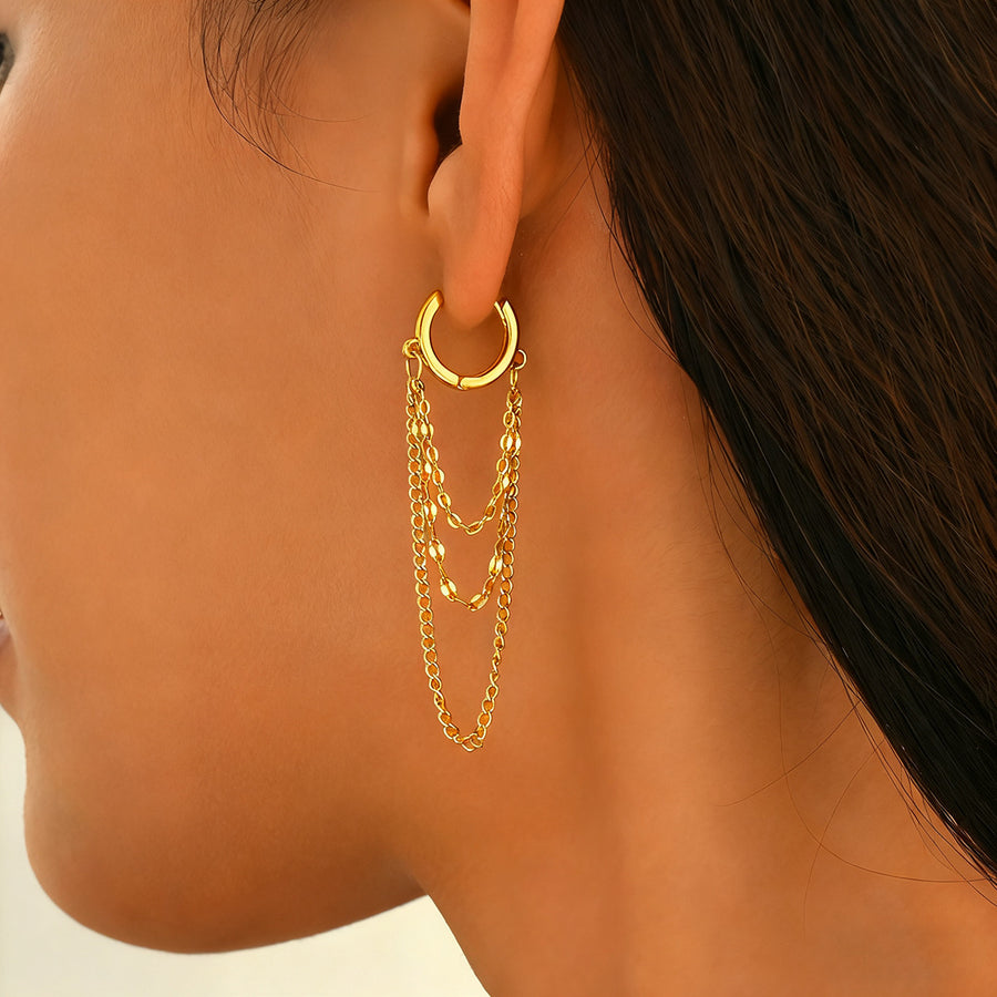 Cross-border European American Women Huggie Earrings - Jewelry