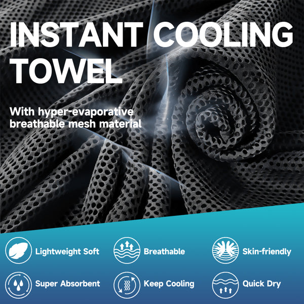 Superfiber Ice Towel Neck - Soft Cooling Towel for Yoga & Sports