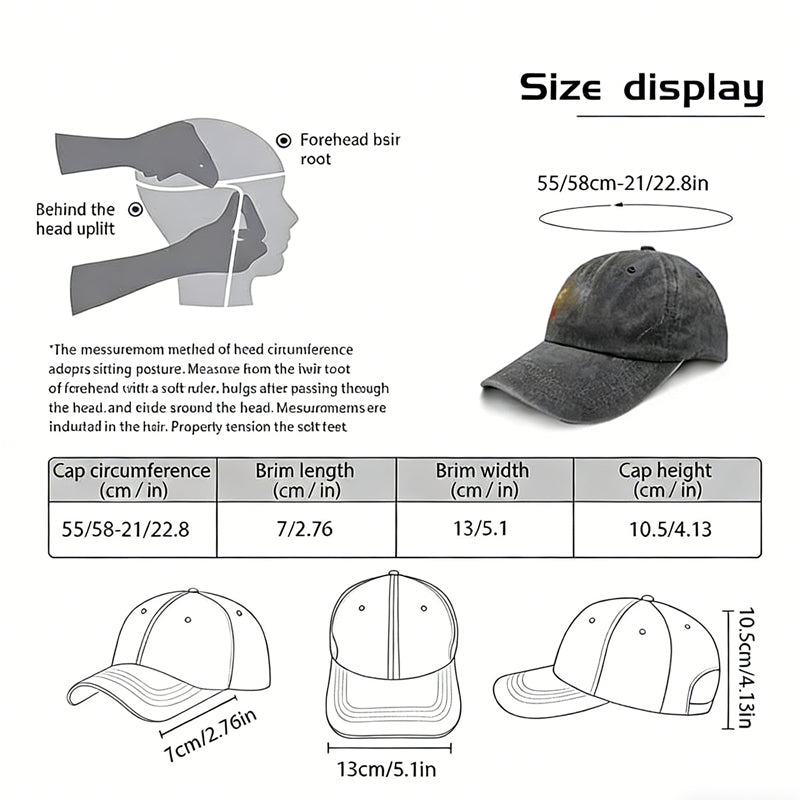 Cruise Washed Baseball Cap for Women - Vintage Nautical Hat