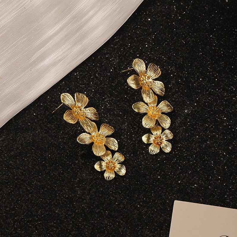Retro Diamond Drop Earrings - Vintage Geometric Studs