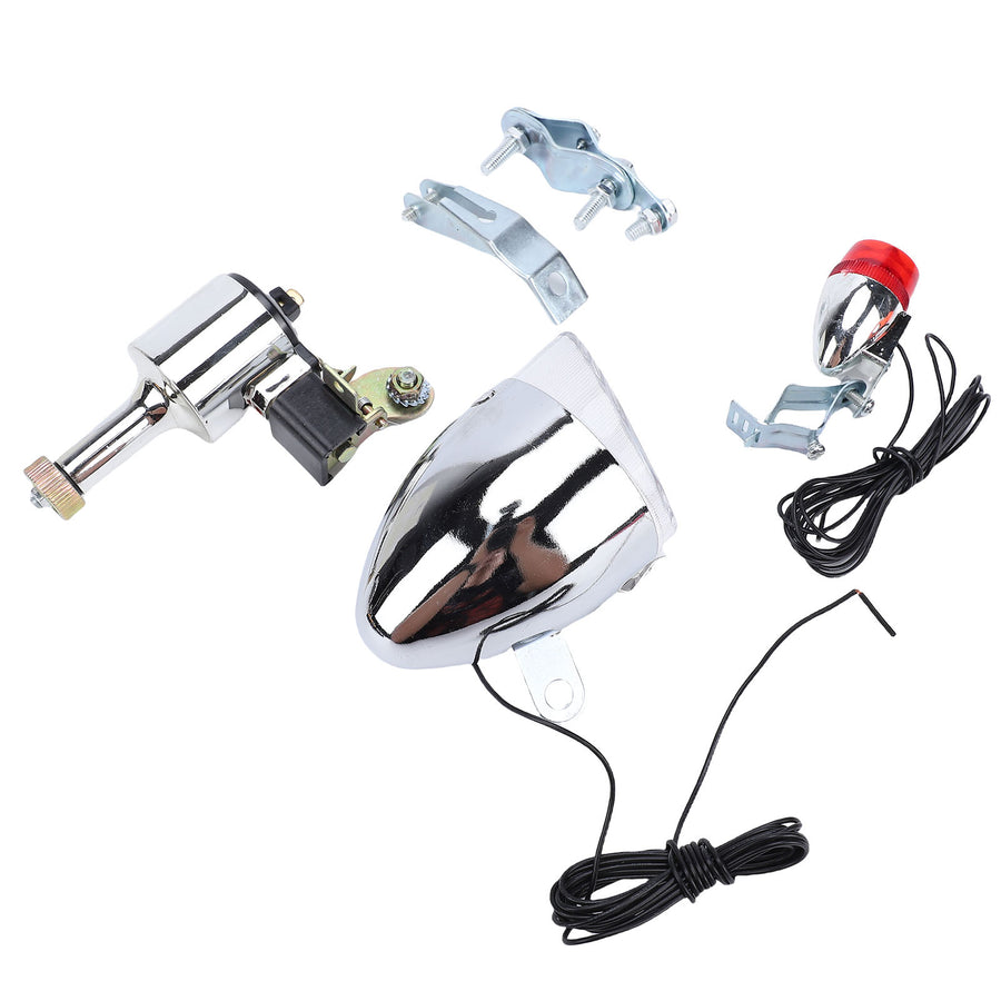 Bike Generator Headlight Tail Light Kit - 6W Friction Generator