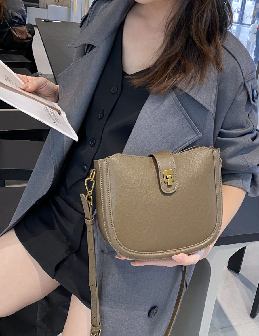 Minimalist Fashion Light Luxury Handbag - Genuine Leather