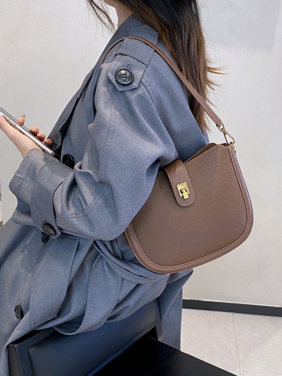 Minimalist Fashion Light Luxury Handbag - Genuine Leather