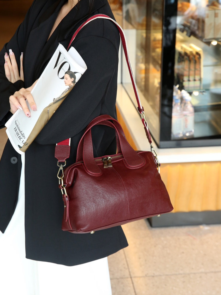 Women's Leather Handbag - High-End Crossbody Tote