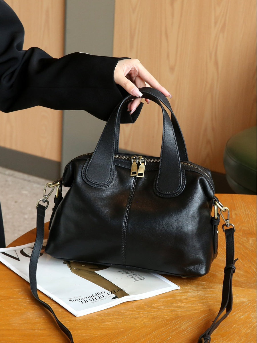 Women's Leather Handbag - High-End Crossbody Tote