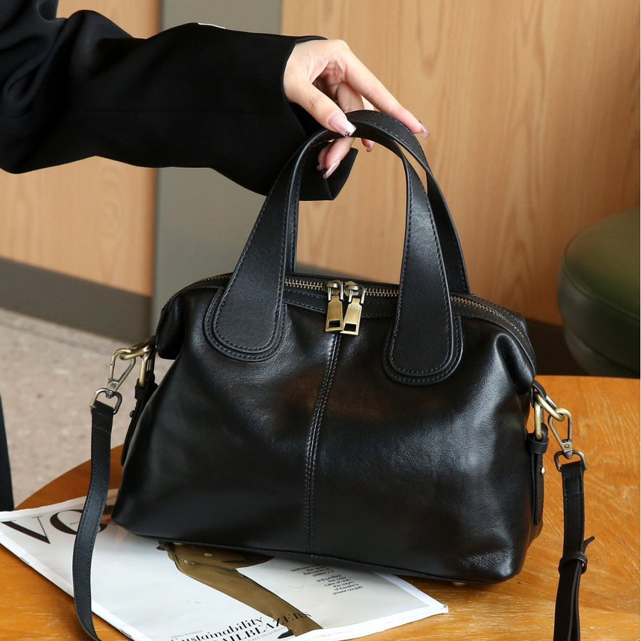 Women's Leather Handbag - High-End Crossbody Tote