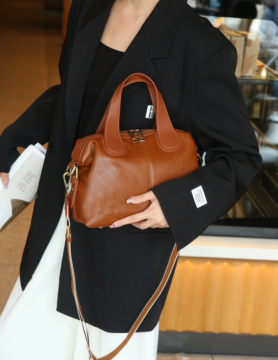 Women's Leather Handbag - High-End Crossbody Tote