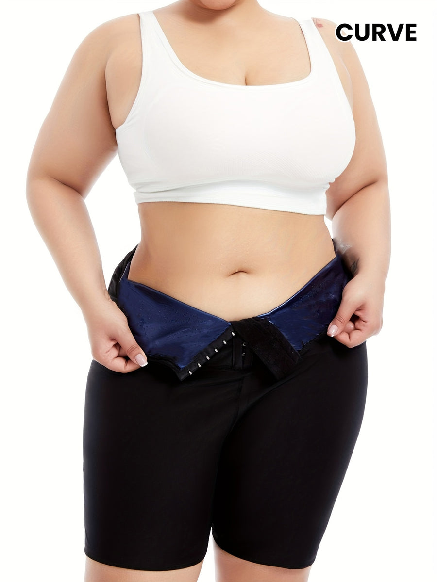 High Waisted Sauna Sweat Shorts for Women | Slimming Leggings