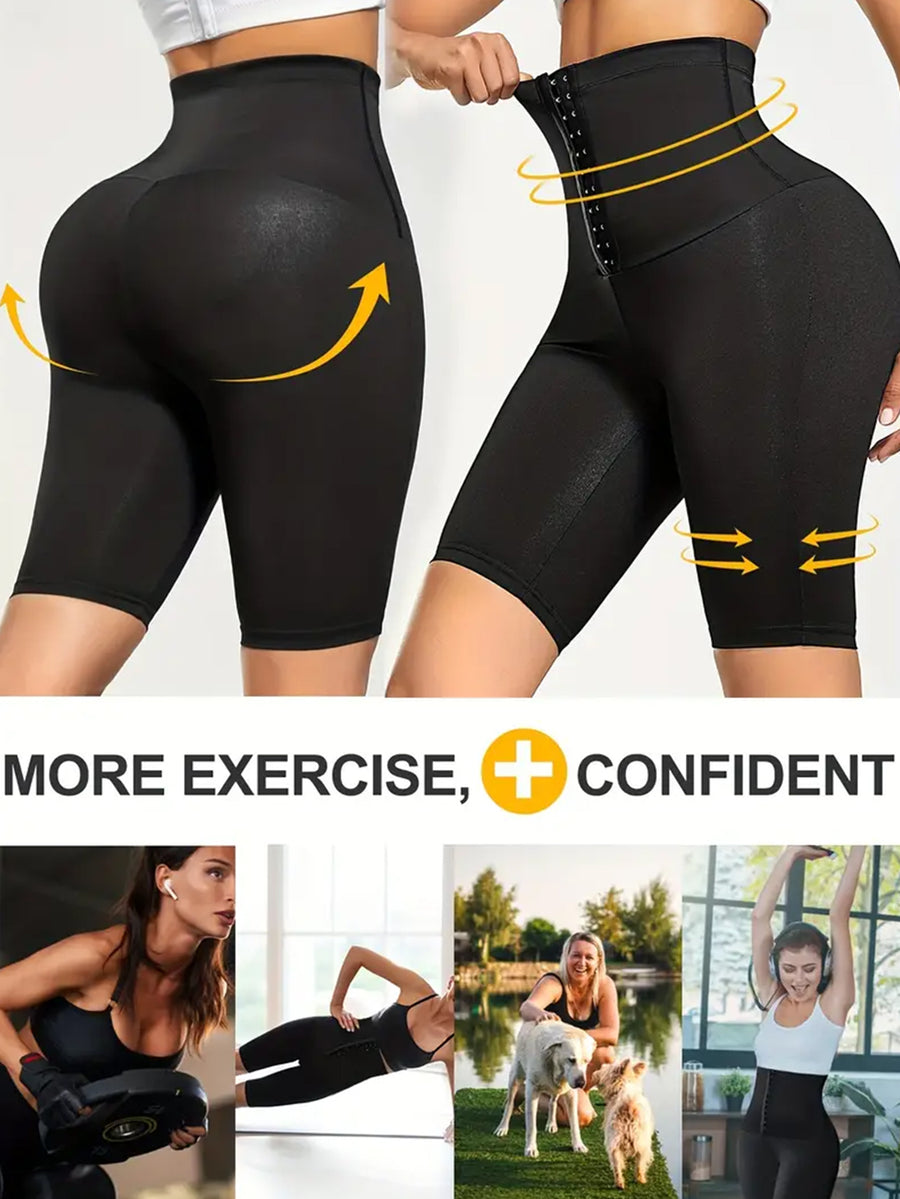 High Waisted Sauna Sweat Shorts for Women | Slimming Leggings