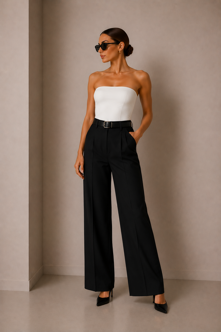 Women's Strapless Bandeau Bodysuit - Soft Stretch Tube Top
