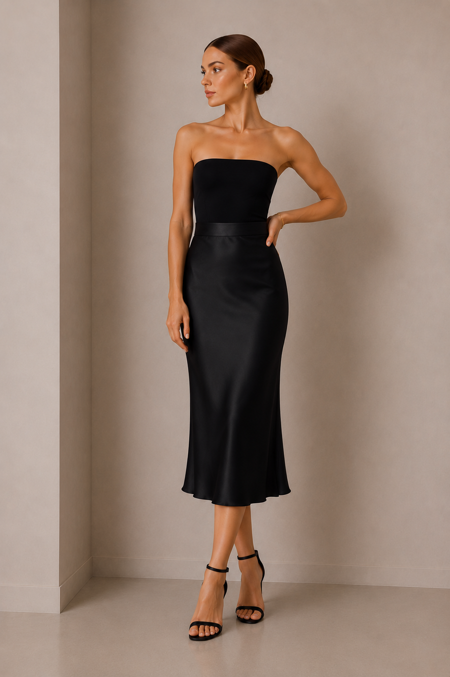 Women's Strapless Bandeau Bodysuit - Soft Stretch Tube Top
