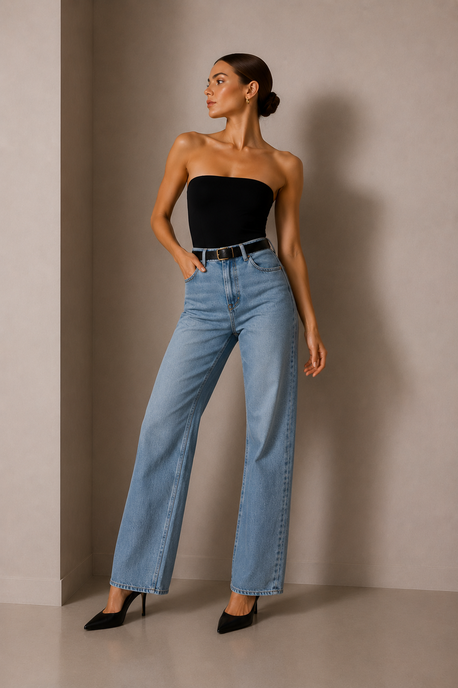 Women's Strapless Bandeau Bodysuit - Soft Stretch Tube Top