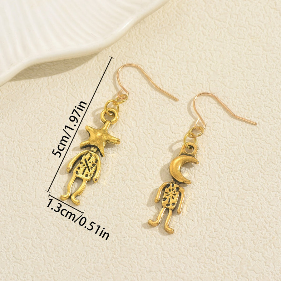 European American Women Stud Earrings - Retro Geometric Design