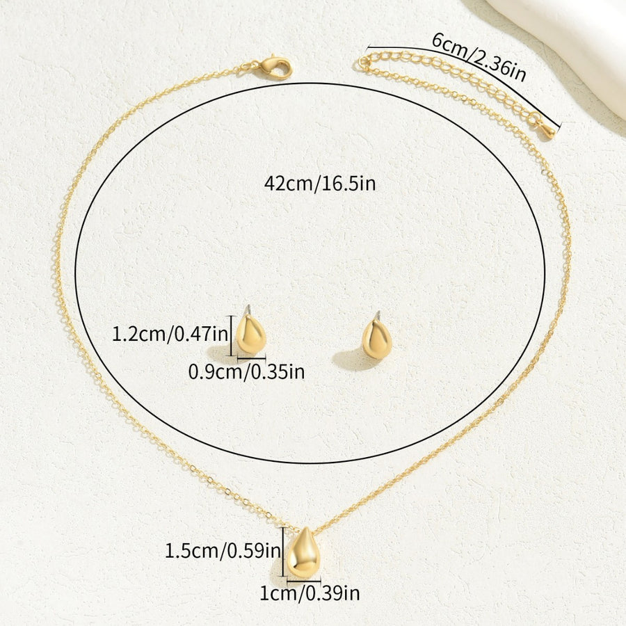 Sweet Fresh Style Women Jewelry Set - Geometric Necklace & Earrings