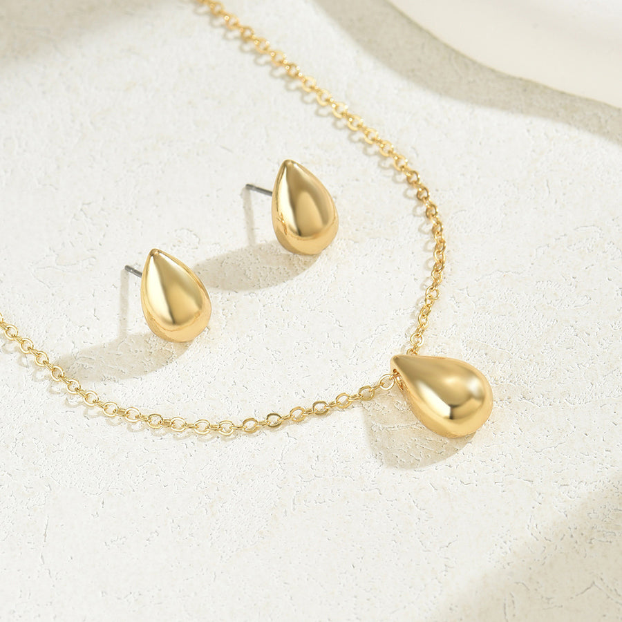 Sweet Fresh Style Women Jewelry Set - Geometric Necklace & Earrings